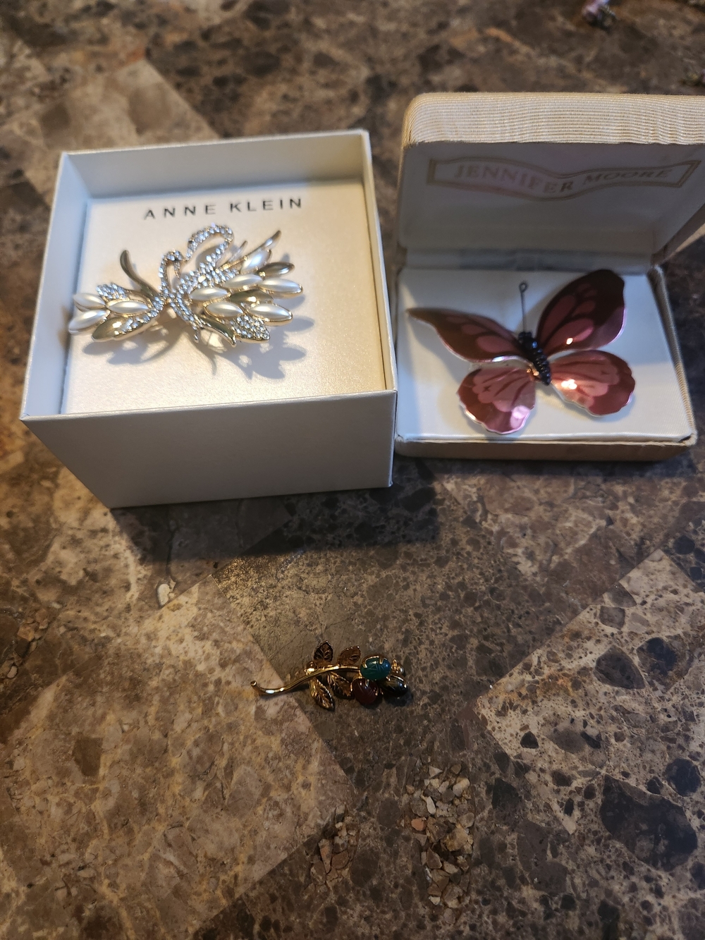 estate collection of three unique vintage brooches